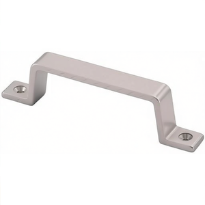 HERMETA Aluminum Furniture Handles & <b>Knobs</b> 420 Handle 27 mm Projection 110 mm Length 13 mm Width Anodized <b>Silver</b> Color 2 Holes - Product Image 3