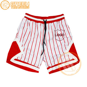 Shorts en coton brodés en maille sublimée Alpha personnalisés de haute qualité, respirants, pour fraternité et sororité, style streetwear pour hommes, séchage rapide - Product Image 2