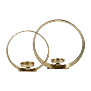 Bougeoir en métal fait main pêché à l'or pour la maison Bougeoir en métal décoratif d'intérieur - Product Image 6