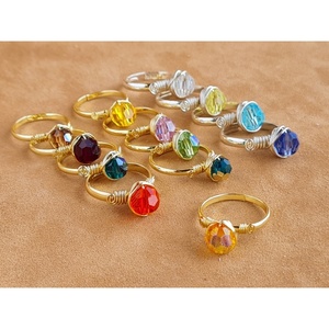 Vibrant Gemstone Style Fashion <b>Rings</b> Gold and Silver Plated for Trendy Resale Collections - Product Image 2