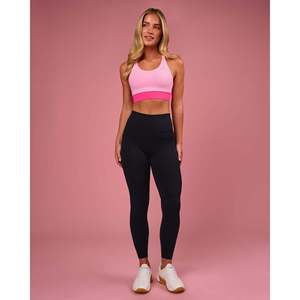 Leggings de sport ultra-hauts Rep 7/8 avec poches - Noir - Rose - Nylon respirant - Spandex - Taille élastique - XS-XXL - Product Image 2