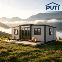 Maison conteneur de luxe extensible 20 pieds 40 pieds, préfabriquée et modulaire, avec aménagement personnalisé pour villas et complexes hôteliers, directement de l'usine