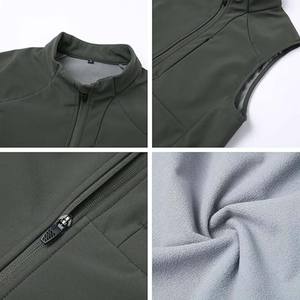 Chaleco Softshell Personalizado de Alta Calidad para Hombre, Cuello Alto, Informal, para Invierno, a la Moda, Impermeable, Transpirable, con Logotipo Frontal - Product Image 5