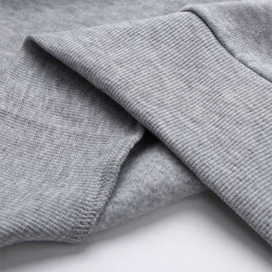 100% algodón 350 GSM chándal pantalones de chándal y conjuntos de Sudadera con capucha para hombres chándal personalizado Logo negro Crop Top chándal acampanado - Product Image 4