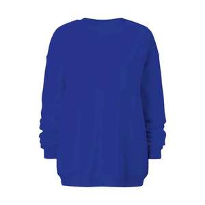Jersey de cuello redondo de gran tamaño para mujer, sudadera con hombros caídos, sudadera informal de lana de manga larga a la moda 2025 para mujer - Product Image 1