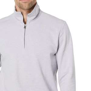 Sweat-shirt à demi-zip personnalisé de haute qualité pour hommes, taille plus, vente en gros, sweat-shirt en polyester uni respirant - Product Image 5