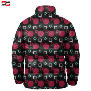 แจ็กเก็ตขนปลาปักเป้าฤดูหนาวของผู้ชายแบบกำหนดเองได้สไตล์แฟชั่นใหม่ล่าสุดผ้าแคนวาสบางมีกระเป๋าซิป - Product Image 2