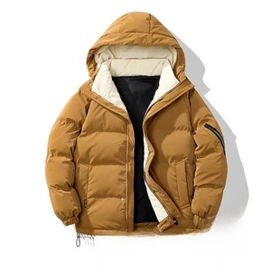 Unisex Winter Thickened Warm Puffer <b>Jacket</b> Casual Trendy Solid Color <b>Long</b> Outerwear for <b>Men</b> Women Couples Formal Stand Cotton - Product Image 6