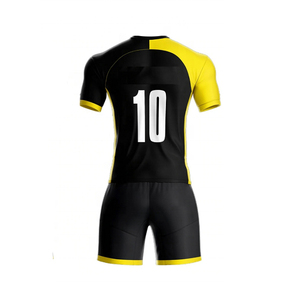 Uniforme de football personnalisable de haute qualité 100% polyester à manches courtes col rond respirant écologique anti-transpiration - Product Image 6