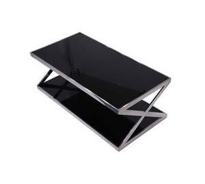 2025 Marble and Metal Furniture <b>Coffee</b> <b>Table</b> Custom Design Black & Silver Color Drawing Room Decorative <b>Rectangle</b> Center <b>Table</b> - Product Image 1