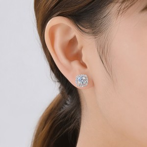 Orecchini con Diamanti Moissanite Colore <span class=keywords><strong>D</strong></span> VVS1, Argento Sterling 925, Orecchini a Lobo Hip Hop per Uomo e Donna - Product Image 4