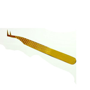 Pinzas de pestañas de longitud regular hechas con material de acero inoxidable Pinzas de pestañas con logotipo completamente personalizadas - Product Image 3