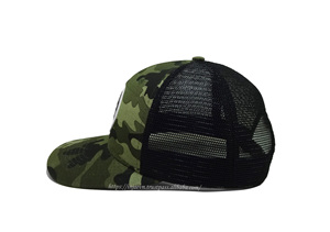 Sombreros de camionero con parche tejido personalizado, sombreros con parche tejido personalizado OEM, logotipos grabados con láser, gorra deportiva de alta calidad - Product Image 3