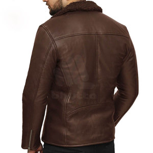 เสื้อแจ็คเก็ตหนังแกะบุขนสำหรับผู้ชาย คุณภาพพรีเมียม บุขนนุ่ม สำหรับอากาศหนาว - Product Image 6