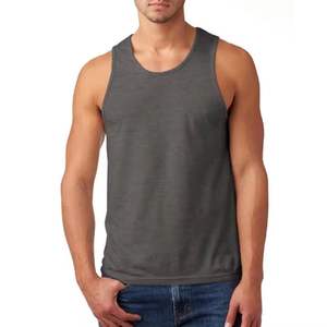 Débardeur d'été en tricot respirant pour hommes en coton solide personnalisé Fitness Casual Sport Top - Product Image 6