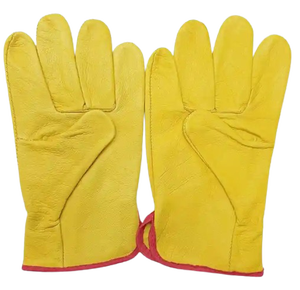 ถุงมือขับรถหนังสำหรับผู้ชายถุงมือหนังใส่ทำงานโลโก้ได้ตามต้องการ - Product Image 1