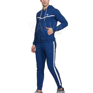 Ensemble de survêtement sportif unisexe de haute qualité, personnalisé, blanc et noir, décontracté, avec fermeture éclair, grande taille, hiver, 100% coton - Product Image 2