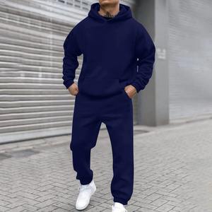 Men's Slim Fit Jacket with Zipper Pocket, <b>Long</b> Sleeved Sportswear, <b>Cardigan</b> Jacket Set, <b>Long</b> Pants, Elegant, two-Piece Set - Product Image 4
