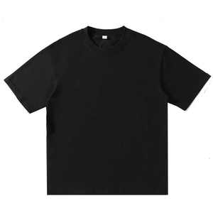 Haute qualité 180gsm 100% coton impression logo personnalisé tricoté col rond manches courtes surdimensionné plaine blanc t-shirt pour hommes - Product Image 3