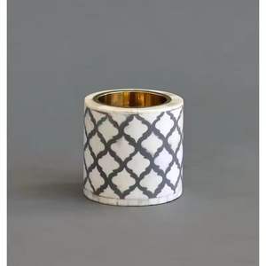 Quemador Bakhoor con ágata incrustaciones de hueso nácar decorativo artesanal - Product Image 6