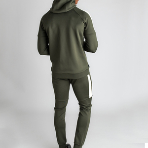 Trajes de chándal de lana de tecnología transpirable Premium de Pakistan Factory Conjuntos de Jogger para hombres para entrenamiento de invierno Logotipo personalizado Algodón de punto gris - Product Image 5