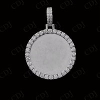 Meilleure vente de pendentif tendance Hip Hop personnalisé plaqué or avec moissanite VVS et photos personnalisées pour unisexe