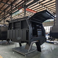 Toldo Rígido Negro de Aleación de Aluminio para Camioneta 4x4 con Cajón de Cocina