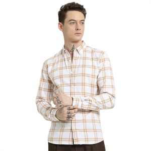 Camisa clásica a cuadros de algodón 100% para hombre, elegante, versátil, abotonada con patrón de cuadros llamativo, diseñada para la comodidad diaria - Product Image 1