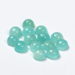 Amazonita Azul Natural, Corte Brillante, Cabujón Altamente Pulido, 3mm 5mm 10mm 12mm, Todos los Tamaños Calibrados Disponibles, para Fabricación de Joyería de Oro - Product Image 2