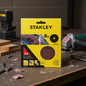 Discos de Lijado de Fibra Stanley de 115 mm, Paquete Múltiple, para Amoladoras Angulares - Product Image 3