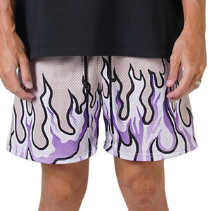 Shorts de sport en polyester de haute qualité pour hommes, shorts de basket-ball pour hommes, shorts en maille personnalisés, vente en gros - Product Image 3