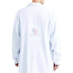 Hôpital à manches longues 100% coton infirmière hôpital docteur blouse de laboratoire - Product Image 4