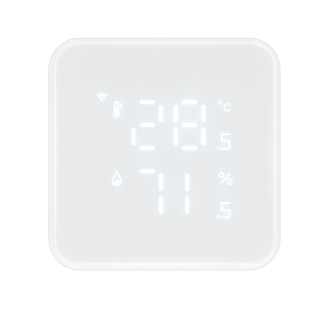 3 in 1 Smart IR Remote with Built-in T&H Sensor ZigBee Gateway & T&H Monitor Display Tuya SmartLife App Control USB-C Powered