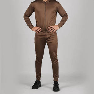 Venta al por mayor de chándales transpirables para hombre, traje de ropa deportiva con logotipo personalizado y bloque de color caqui oliva para hombre al por mayor - Product Image 3