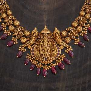 Wedding-Ready Antique Gold <b>Necklace</b> 181296 - Product Image 3