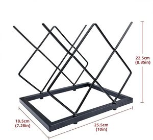 Soporte para botella de vino de hierro de base pesada con diseño de alambre trenzado Ideal para decoración rústica de eventos, bares y restaurantes temáticos domésticos - Product Image 2