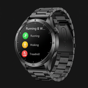 สมาร์ทวอทช์ Sewer หน้าจอ AMOLED 1.43 นิ้ว ตรวจวัดอัตราการเต้นของหัวใจ เครื่องติดตามการออกกำลังกาย สำหรับทุกเพศ กันน้ำระดับ IP68 หน้าจอสัมผัส พร้อมควบคุมผ่านแอป - Product Image 4