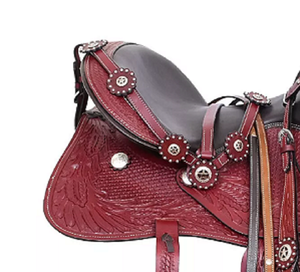 Premium Quality Genuine Leather Horse Western Saddle Barrel Racing and Horse Riding Suitable Western Saddle - Product Image 4