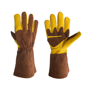 Gants de soudage MIG de 16 pouces de qualité supérieure en cuir résistant à la chaleur renforcé avec doublure intérieure en coton Équipement de sécurité pour le travail des métaux - Product Image 2
