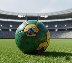 Balón de Fútbol de Entrenamiento de Diseño Fantasía en PU para Prácticas de Equipo o Partidos Casuales con Construcción Duradera Cosida a Máquina - Product Image 5