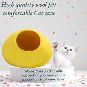 เตียงแมวแบบพกพา ทำจากขนสัตว์คุณภาพสูง ยี่ห้อ Lamatar1 ผลิตในเนปาล ดีไซน์สวยงาม สีสันน่าดึงดูด เป็นมิตรต่อสิ่งแวดล้อม ใช้ได้ทั้งให้ความร้อนและความเย็น เหมาะสำหรับการเดินทาง - Product Image 2