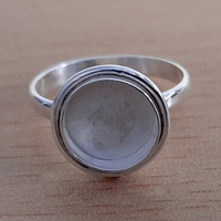 925er Sterlingsilber Rohlinge für Fassungen, 7-30 mm Größe, Lünettenfassung, Schalenfassung, Rohlinge ohne Edelstein, Schmuckzubehör