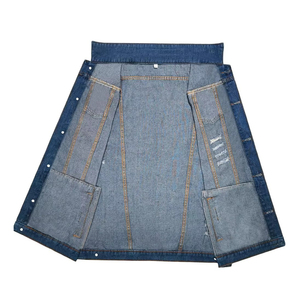 Meilleur Gilet en Jean Décontracté d'Hiver pour Hommes, Veste Chaude en Coton 100% Tendance, Couleurs Unies, Coupe Ajustée, Gilet en Jean Chauffant, Meilleure Vente - Product Image 4