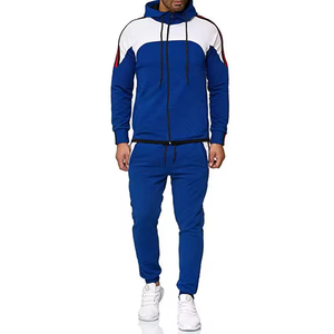 Conjunto Deportivo OEM para Hombre, de Manga Larga, con Paneles Modernos, Sudadera con Cremallera, Pantalones Jogger, Traje Deportivo para Gimnasio, Correr y Uso Casual - Product Image 1