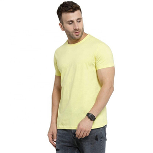 T-shirt col rond pour hommes en gros 100% coton léger séchage rapide couleur unie décontracté à manches courtes imprimé meilleure qualité T-shirt tricoté - Product Image 5