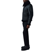 Nouvelle Robe Tricotée Slim Fit pour Homme en Cuir Véritable de Mouton, Style Urbain, Imprimé Animal, Respirante et Écologique, Effet Vintage Décontracté