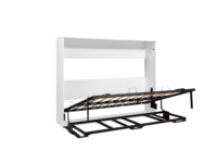Cama Murphy Plegable Moderna y Ahorradora de Espacio, de Madera de Abedul y Metal, con Mecanismo de Hierro, Tamaño Individual/King/Full, Modelo DS2536 DOSIN, Plegada