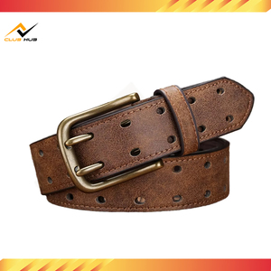 Ceintures professionnelles vintage en cuir PU pour hommes, boucle en alliage, largeur 3,8 cm, longueur 120 cm, couleur et logo personnalisables, cadeaux d'affaires - Product Image 2