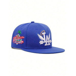 Classic LA Wings <b>Flat</b> Brim Baseball <b>Caps</b> with Embroidered Palm Patch Custom Hip Hop Snapback Hats for <b>Men</b> Streetwear - Product Image 4
