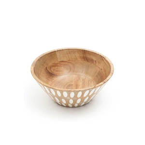 Charmant bol de service en bois artisanal parfait pour la soupe de riz, les fruits et la salade Design unique pour les ustensiles de cuisine en gros - Product Image 1